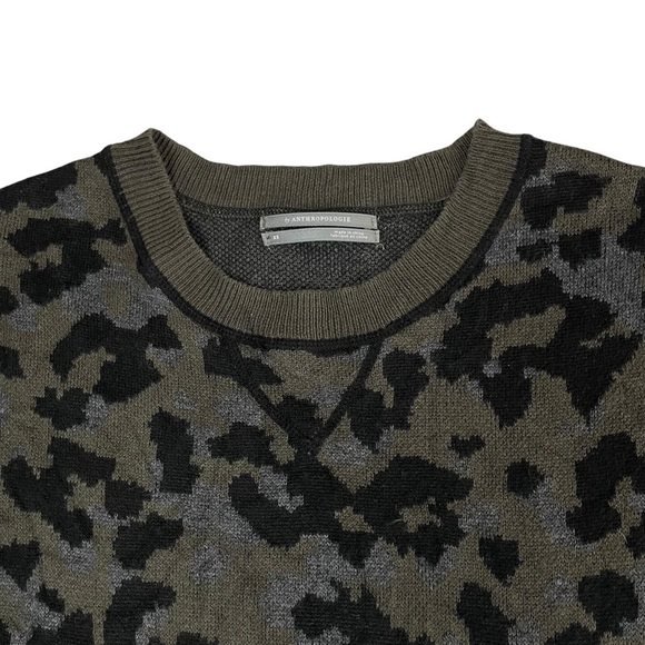 Anthropologie Ethan Leopard Print Short Sleeve Sweater Shirt - Picture 4 of 10